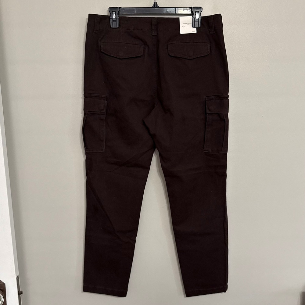 NEW Banana Republic Mens 34x32 (Actual 34x30) Brown Tapered Moleskin Cargo Pants - Picture 3 of 11